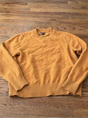 Patagonia Recycled Wool Crewneck Sweater in Dried Mango L EUC